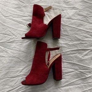 Kristin Cavallari Chinese Laundry Red Suede Heels